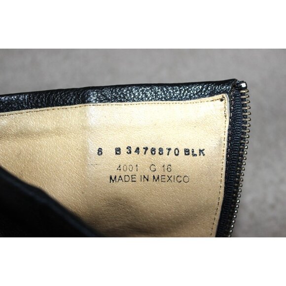 FRYE Phillip Harness Genuine Leather Back Zip Short Boots in Black, Size 7 - Picture 5 of 13